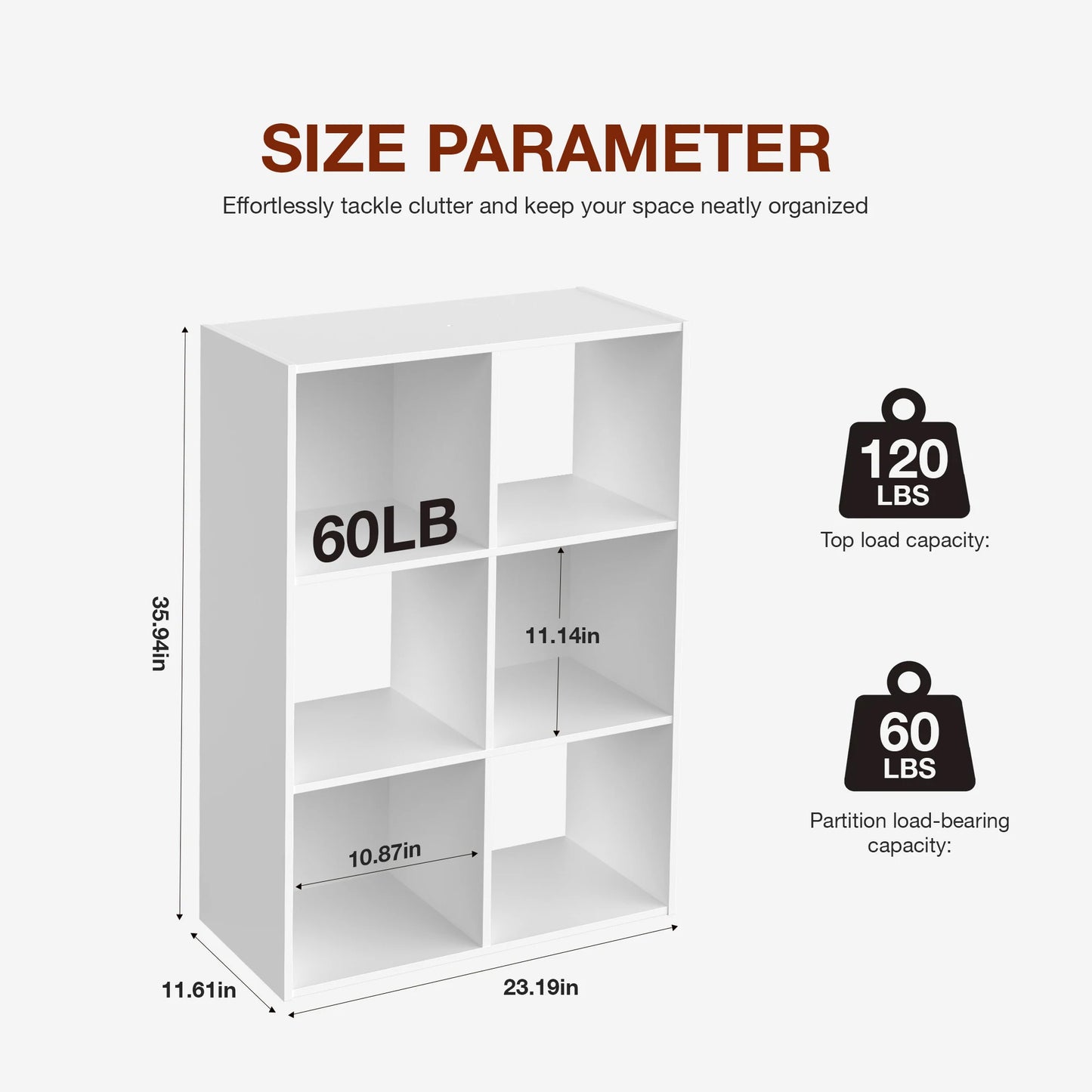 JHK Wooden Cube Storage Organizer Bookcase For Living Room