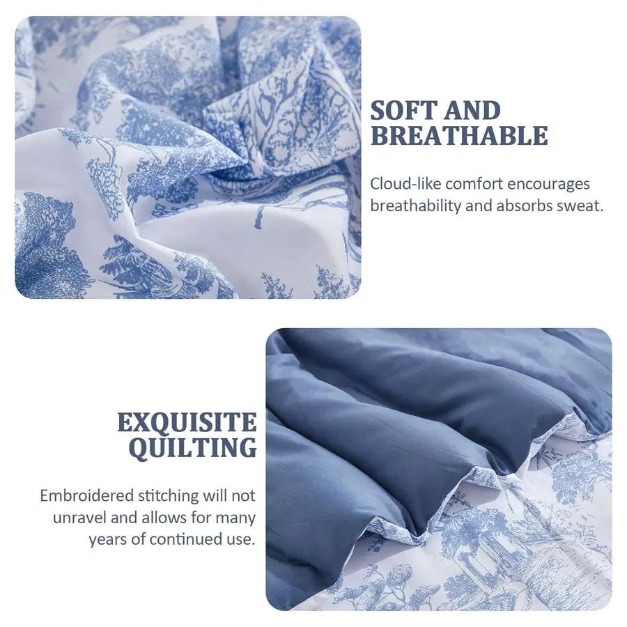 Botanical 7 Piece Bed In A Bag Comforter Set Microfiber