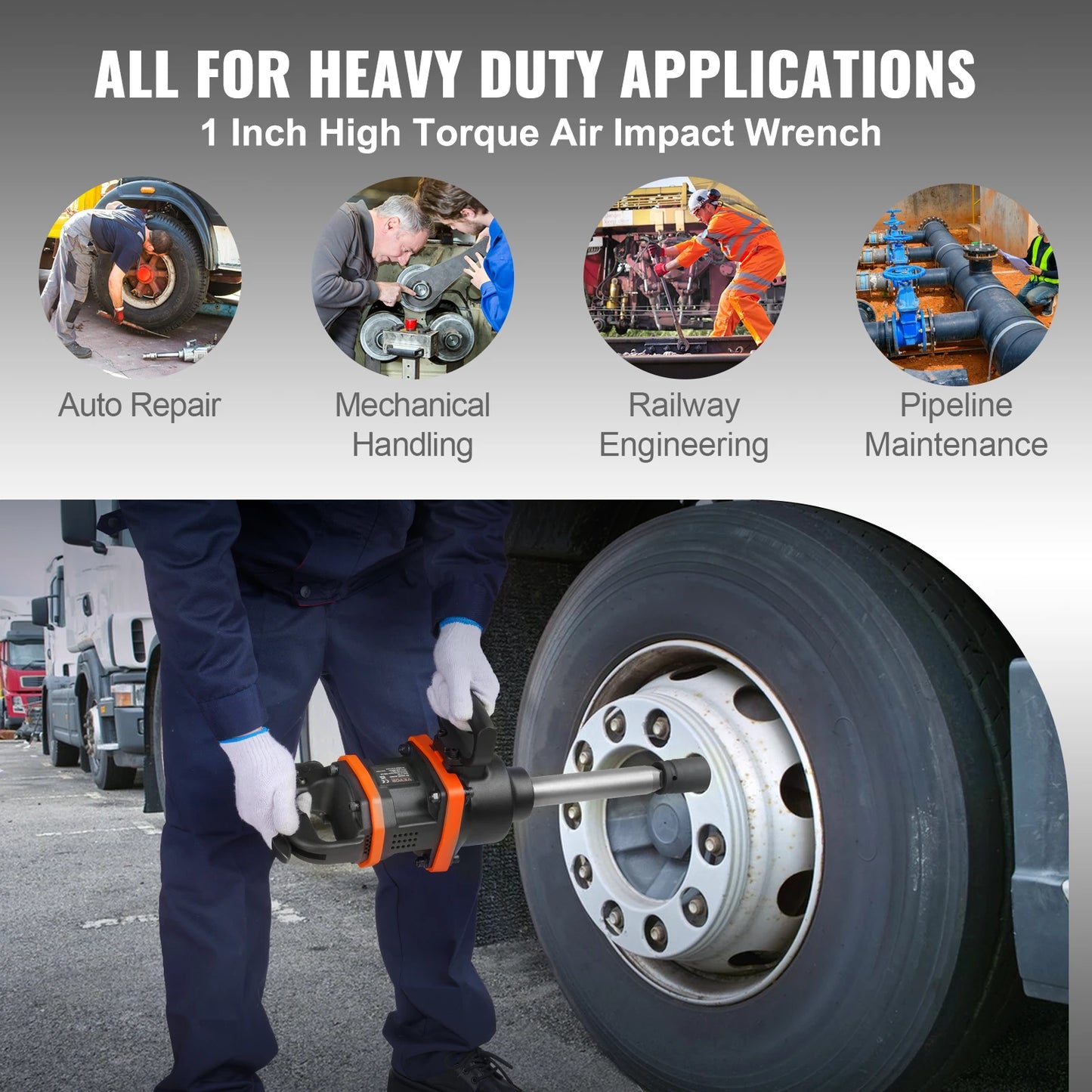 SucceBuy Pneumatic Impact Wrench For Heavy Duty Repairs