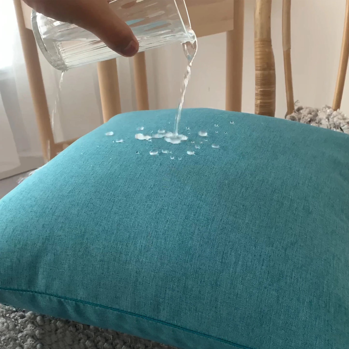 NONECN Outdoor Waterproof Cushion Cover For Patio And Garden