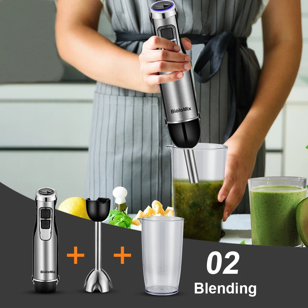 Biolomix 4 In 1 Immersion Hand Blender With Smoothie Cup