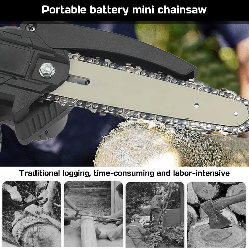 Mini Electric Chainsaw Cordless Portable Handheld Tool