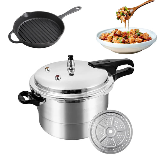 Stainless Steel Pressure Cooker With Steaming Plate For Stovetops