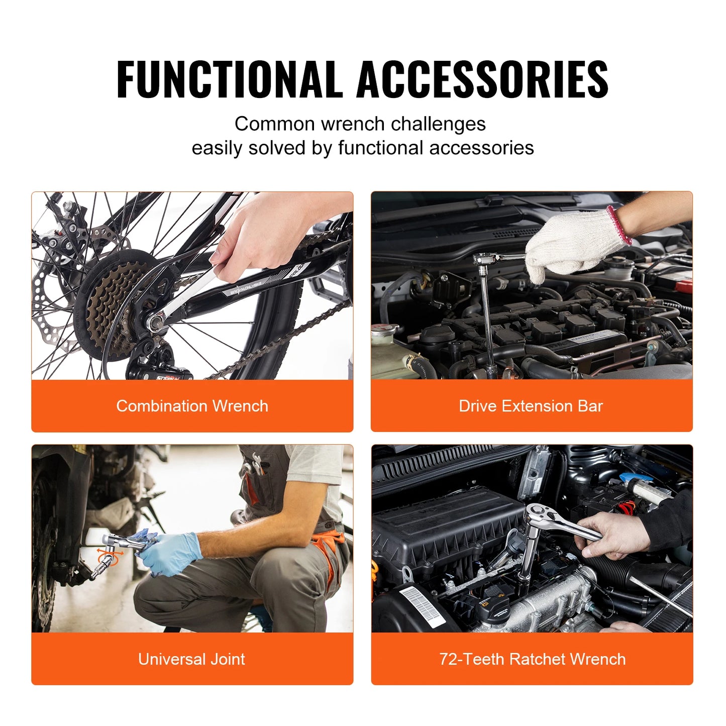 SucceBuy Mechanics Tool Set And Socket Kit 145 Pcs