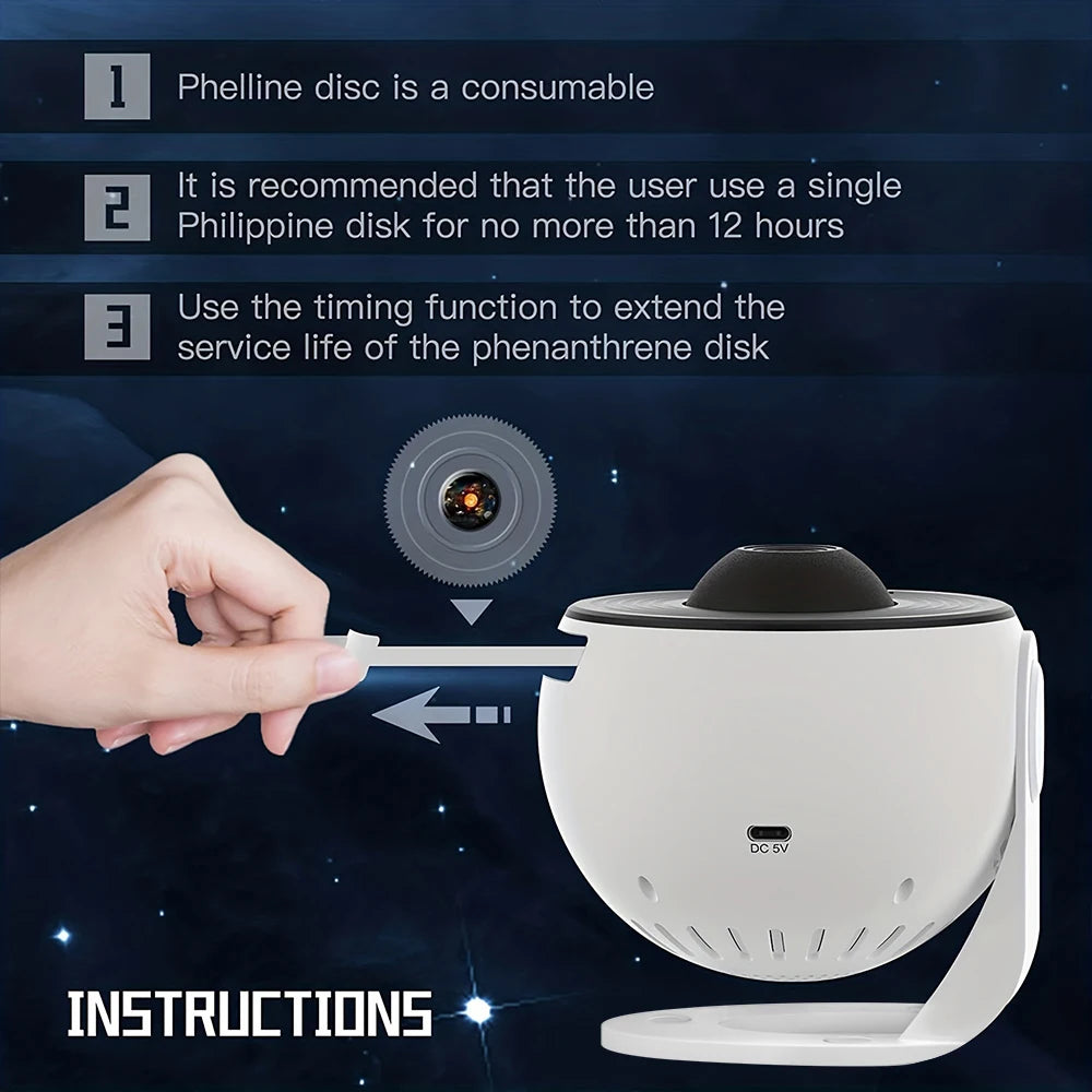 Mexllex 13-In-1 Galaxy Star Projector Night Light With Film Discs