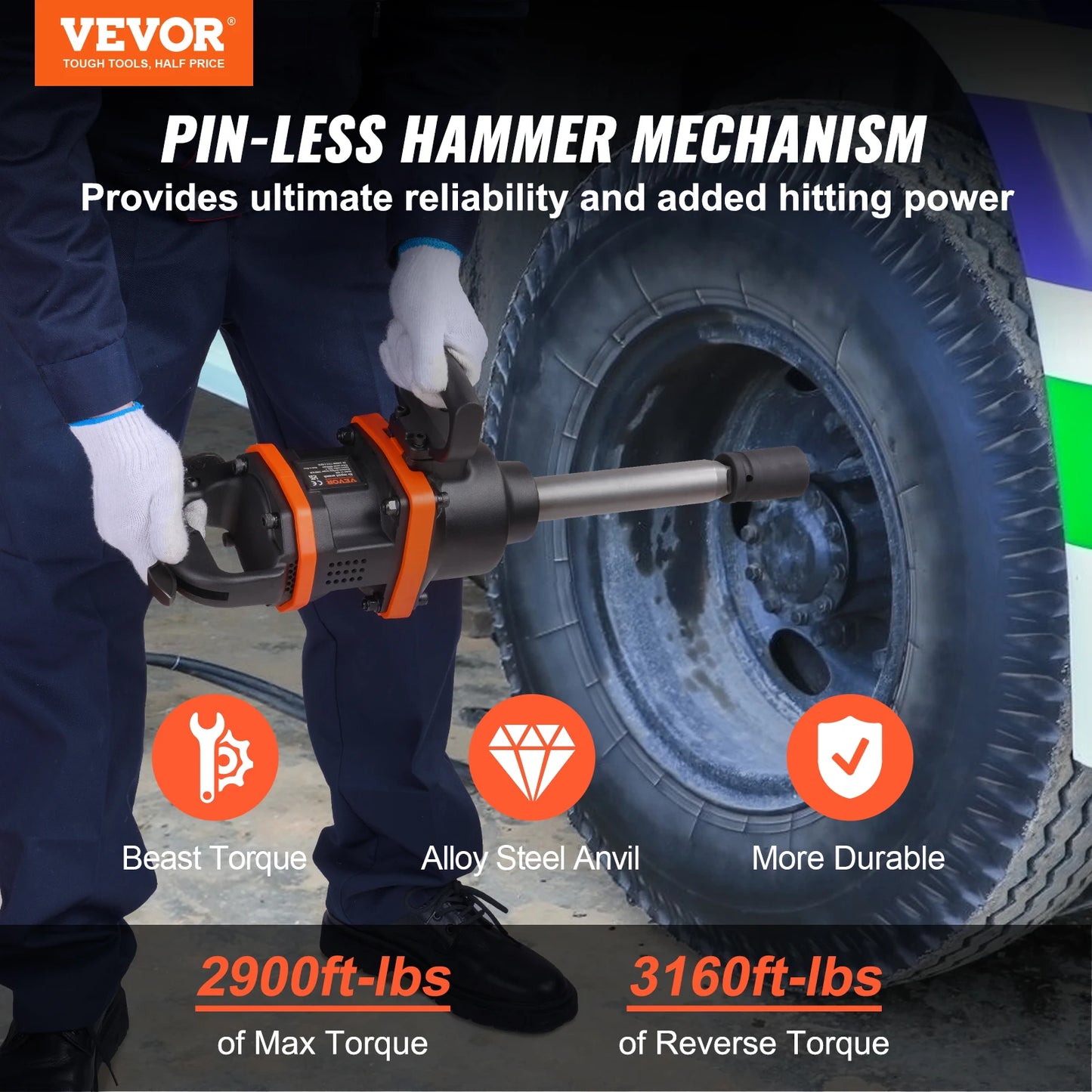 SucceBuy Pneumatic Impact Wrench For Heavy Duty Repairs