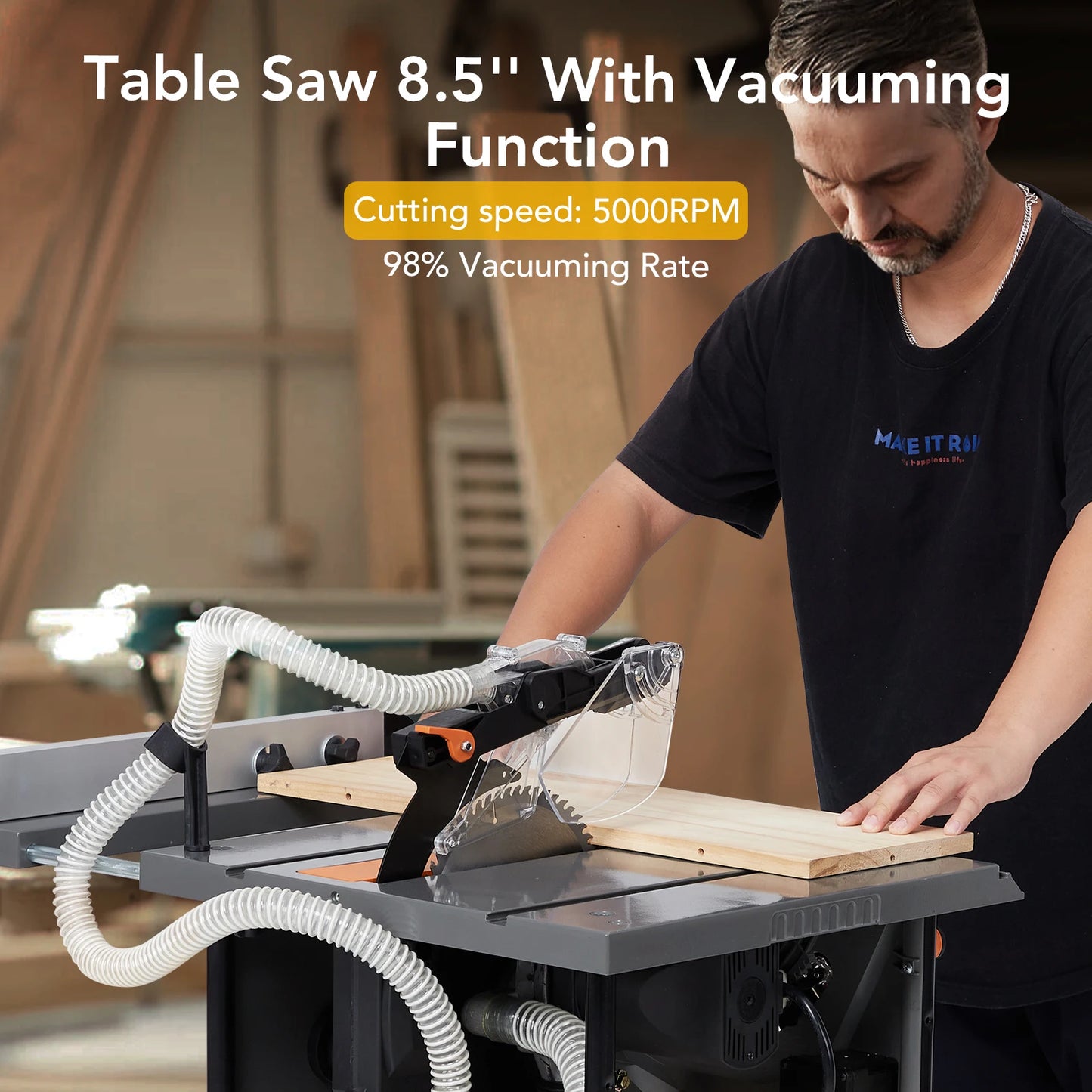 HobbyLane 2000W Table Saw With Vacuum Function For Professionals