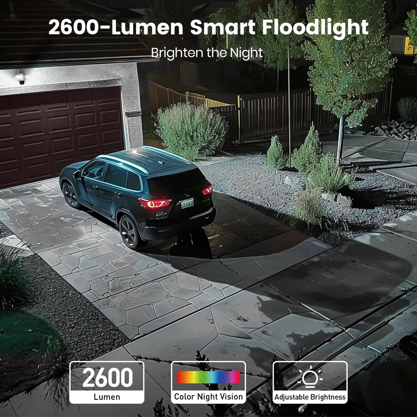 DEKCO 3K UHD WiFi Floodlight Camera Outdoor 360 View