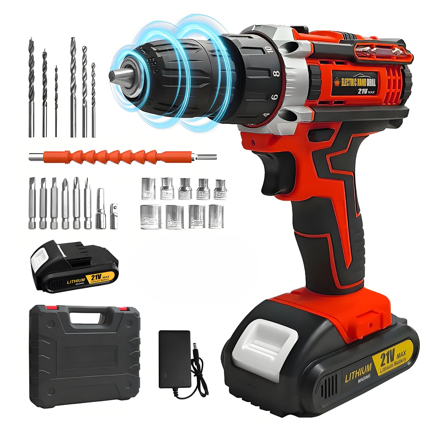 Lithium Battery Powered Drill And Screwdriver Combo Kit Home DIY