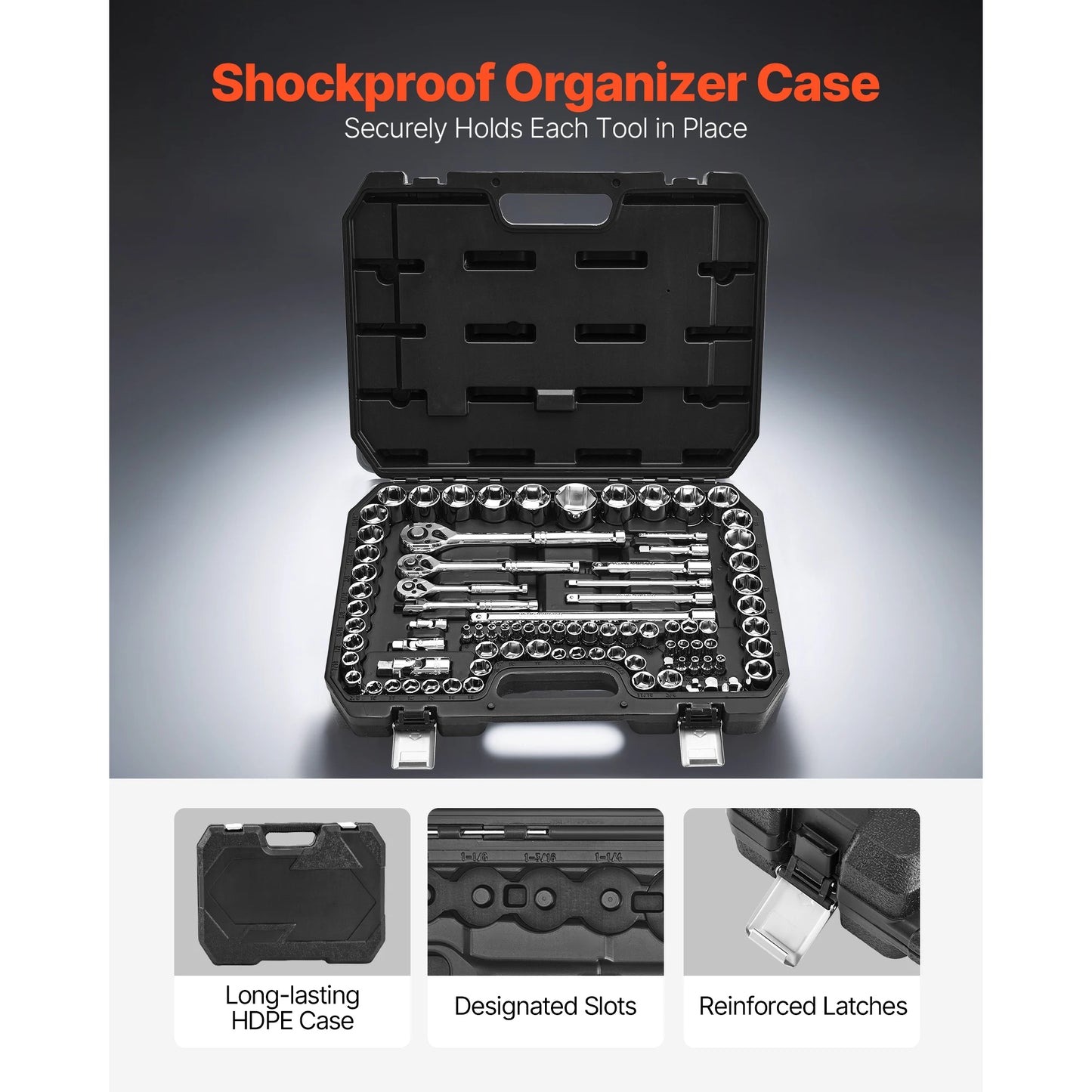 SucceBuy 86-Piece Socket Set With Ratchet Wrench