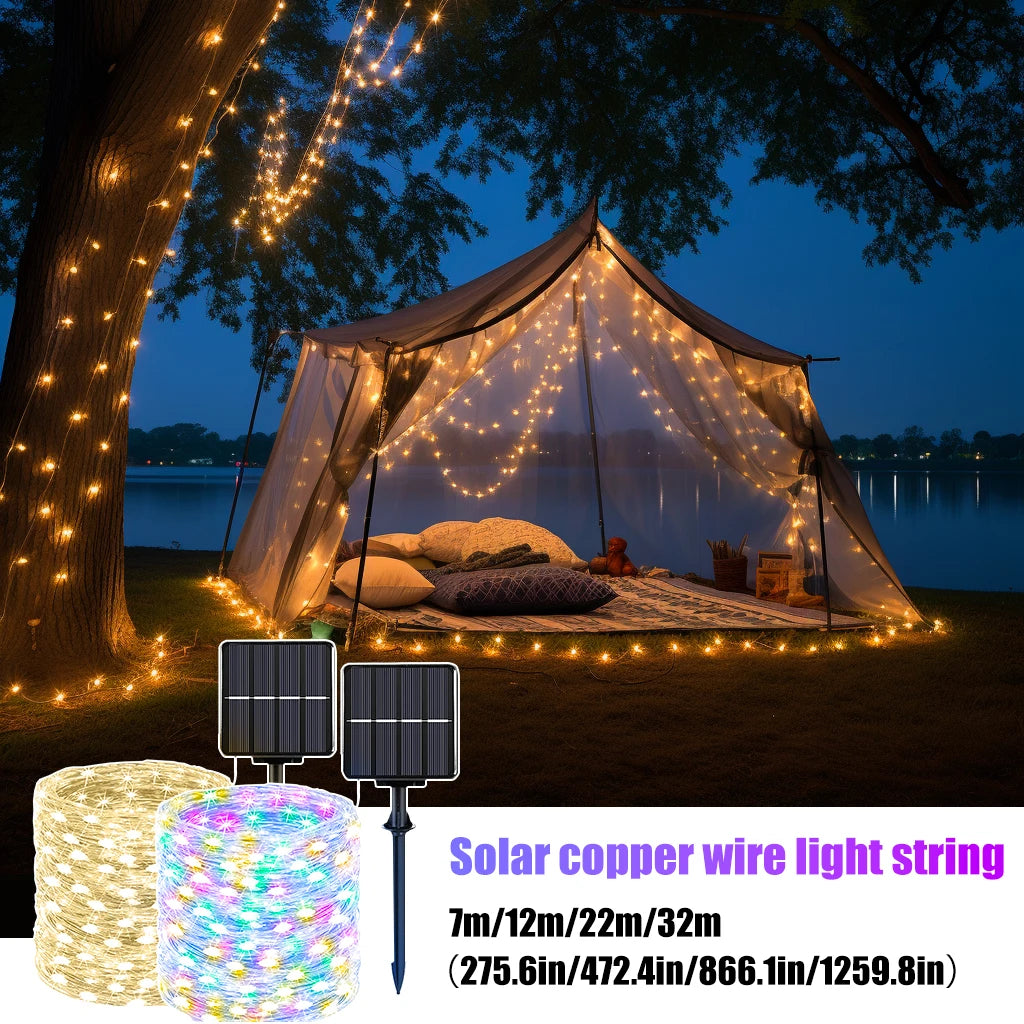 Minetom Outdoor Solar String Lights, 300LED, 8 Modes