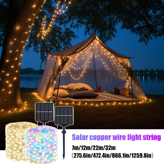Minetom Outdoor Solar String Lights, 300LED, 8 Modes