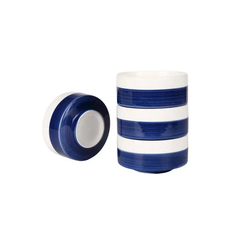 NONED Set Of 4 Ceramic Bowls Microwave And Dishwasher Safe