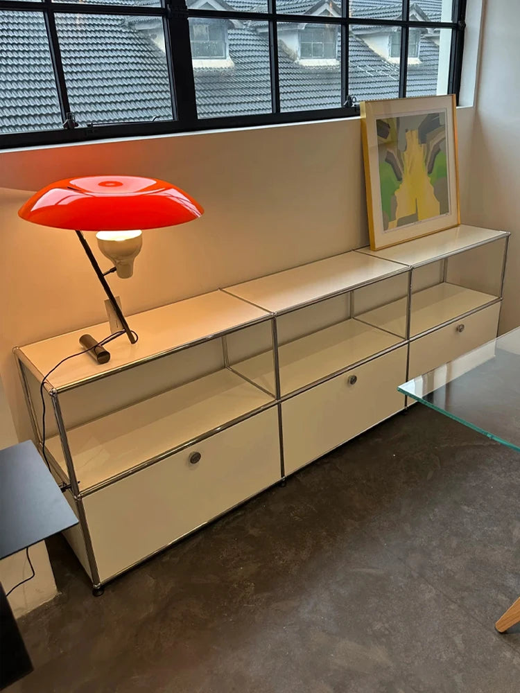 Bigcityfur TV Stand And Metal Corner Storage Cabinet