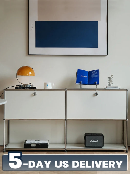 Bigcityfur TV Stand And Metal Corner Storage Cabinet