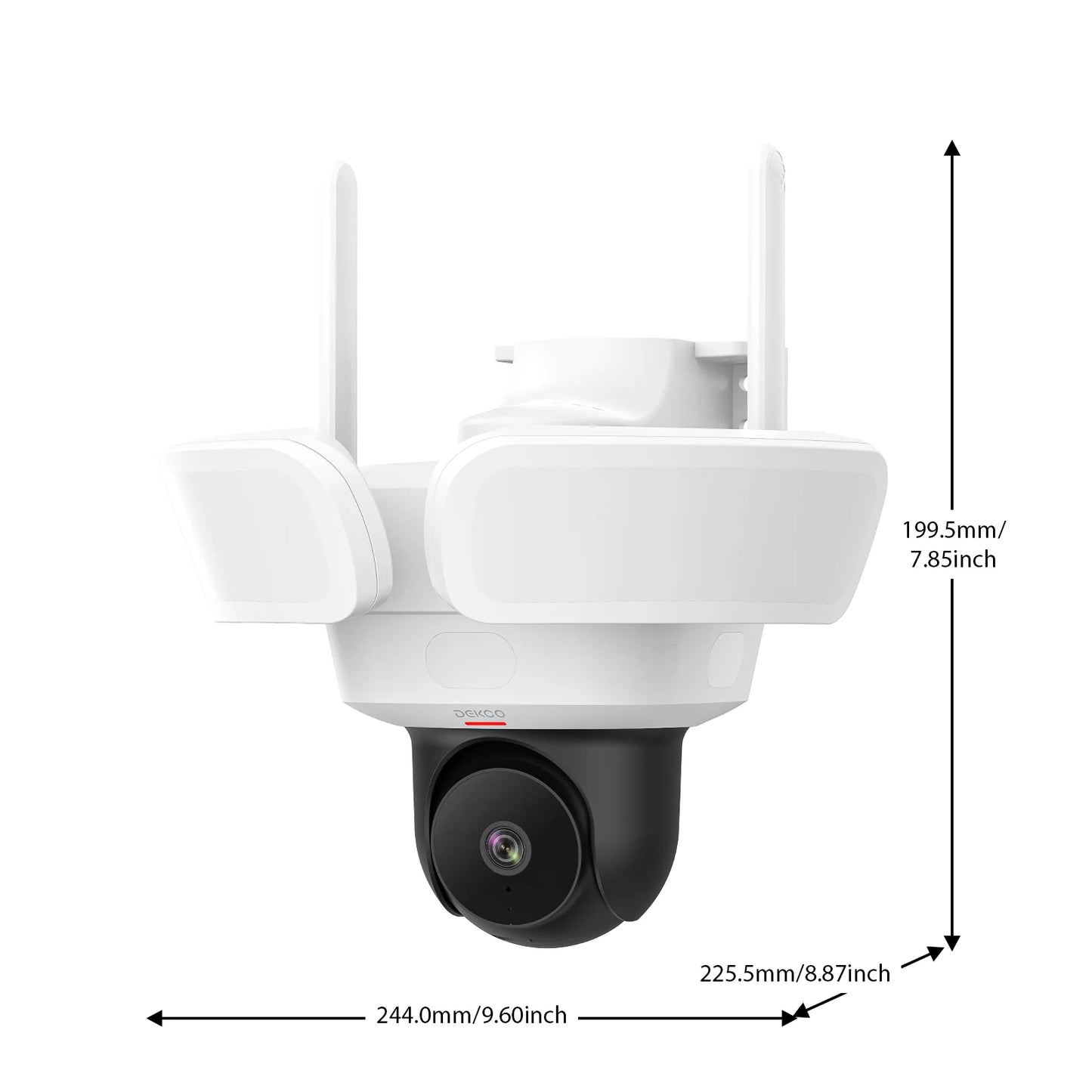 DEKCO 3K UHD WiFi Floodlight Camera Outdoor 360 View