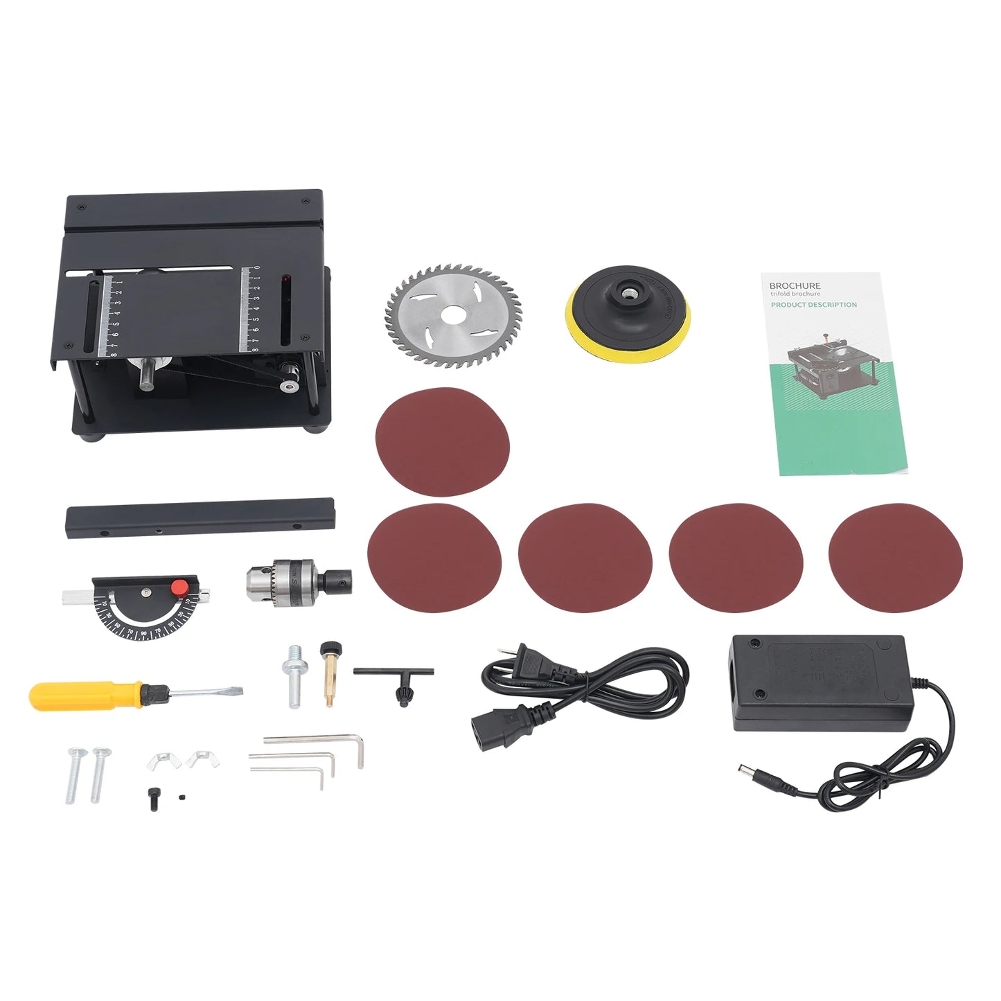 Mini Table Saw Portable 200W 7 Speed Adjustable