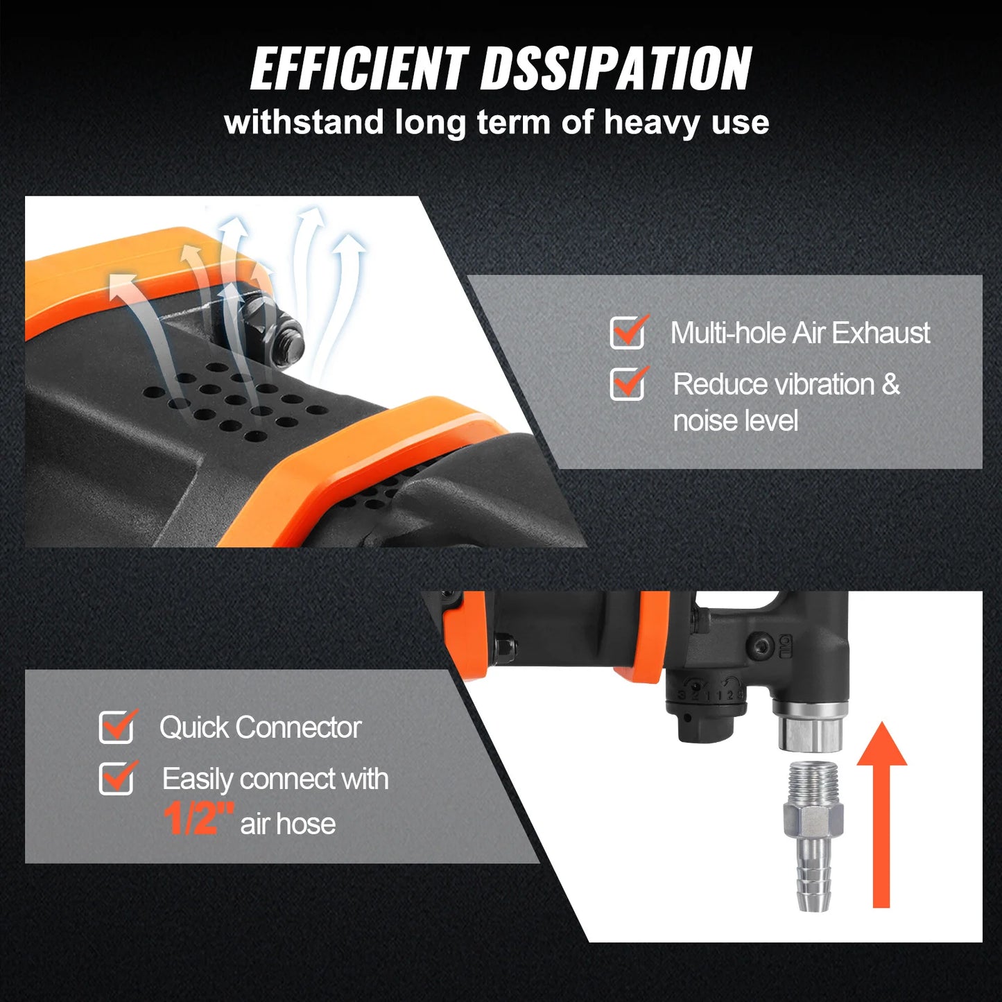 SucceBuy Pneumatic Impact Wrench For Heavy Duty Repairs