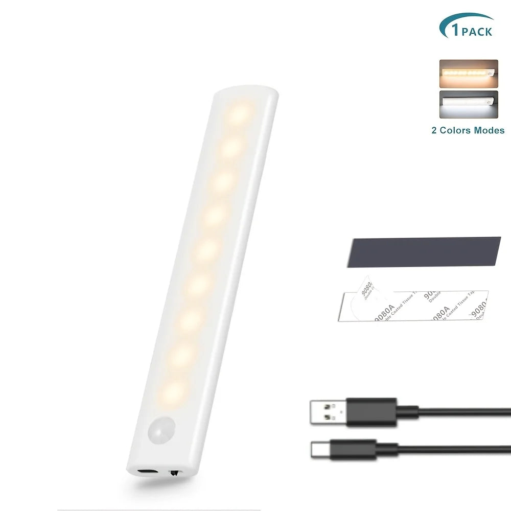 Under Cabinet Motion Sensor LED Lights Rechargeable Battery Operated