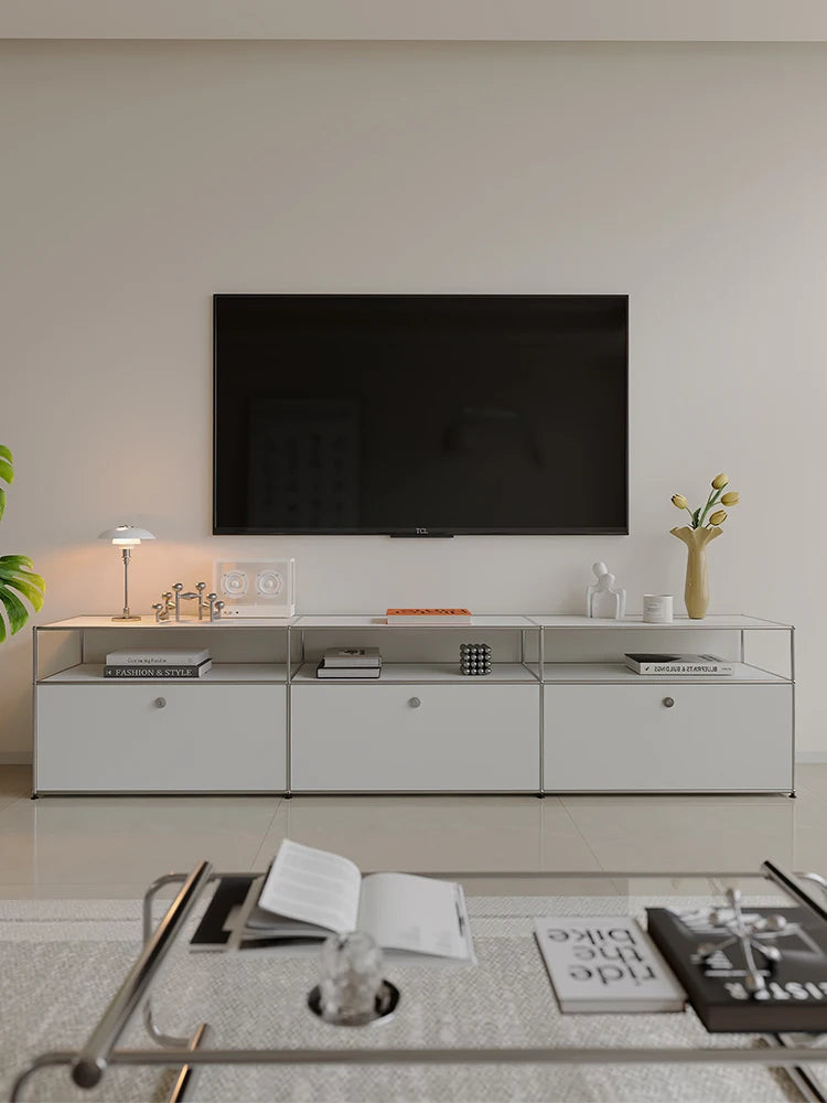 Bigcityfur TV Stand And Metal Corner Storage Cabinet