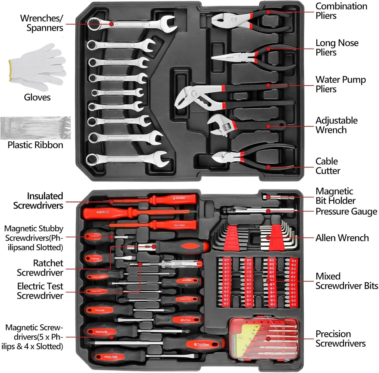 TLGREENDIY 799Pcs Tool Set With Trolley Case And Hand Tools