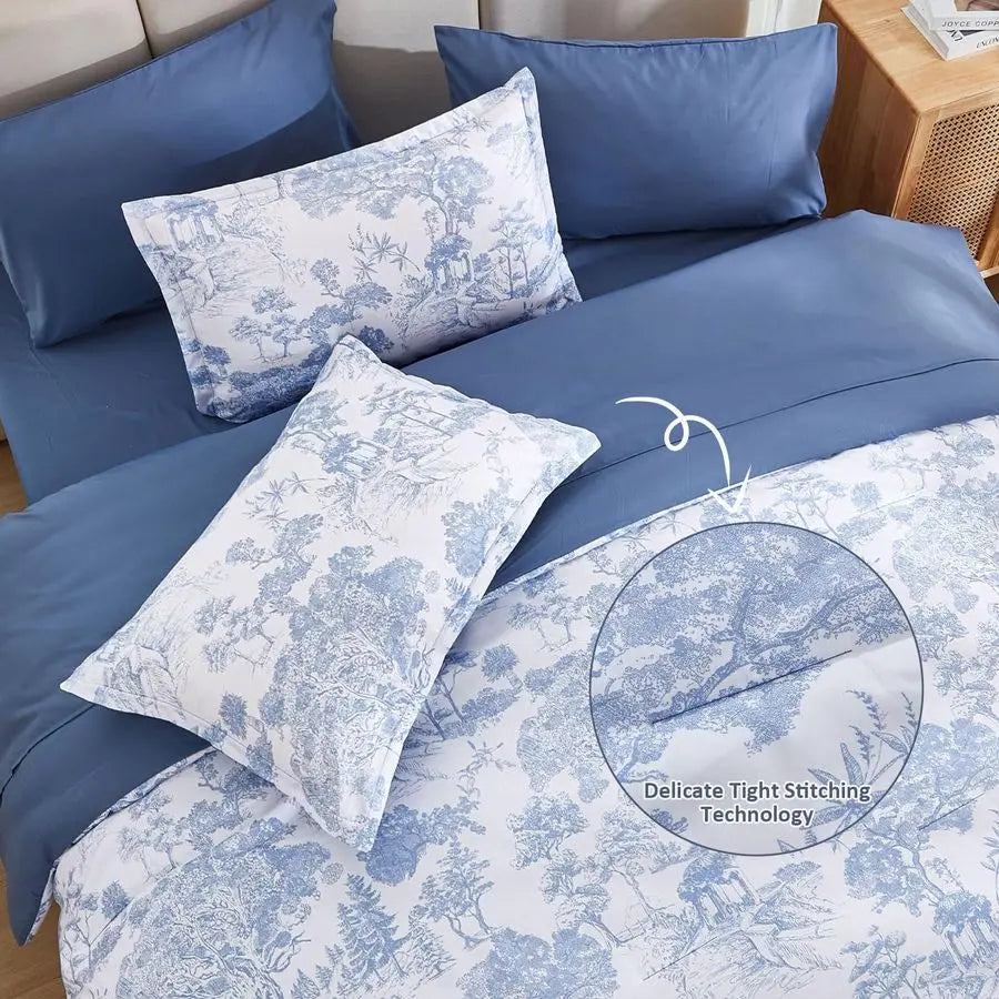Botanical 7 Piece Bed In A Bag Comforter Set Microfiber