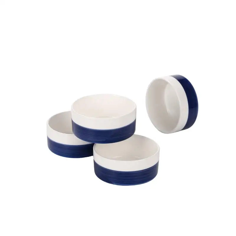NONED Set Of 4 Ceramic Bowls Microwave And Dishwasher Safe