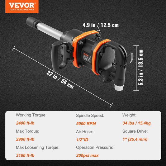 SucceBuy Pneumatic Impact Wrench For Heavy Duty Repairs