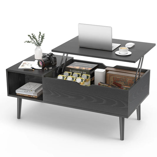 JHK Lift Top Coffee Table With Storage And Adjustable