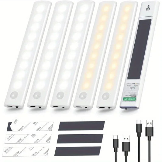 Under Cabinet Motion Sensor LED Lights Rechargeable Battery Operated