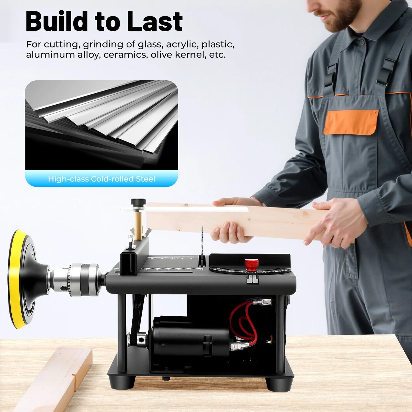 Mini Table Saw Portable 200W 7 Speed Adjustable