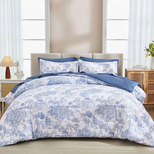 Botanical 7 Piece Bed In A Bag Comforter Set Microfiber