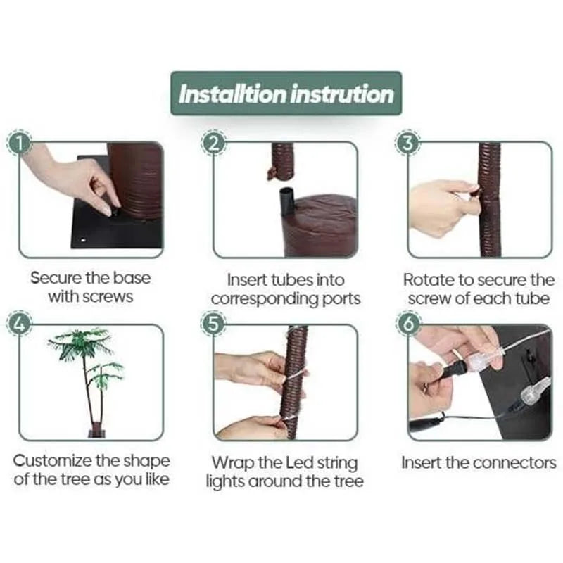 Lighted Palm Tree 192 LED Outdoor Christmas Lights