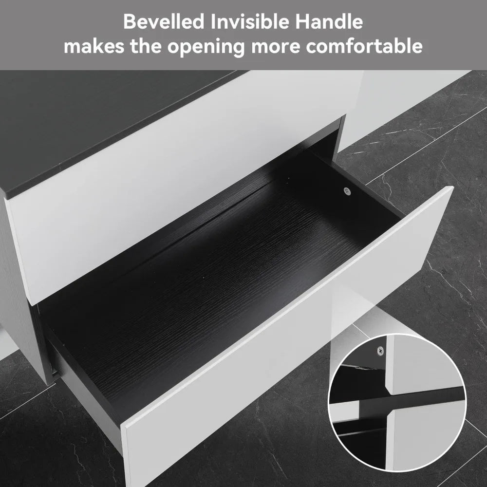 Wall Mounted Bathroom Vanity Cabinet With Two Drawers