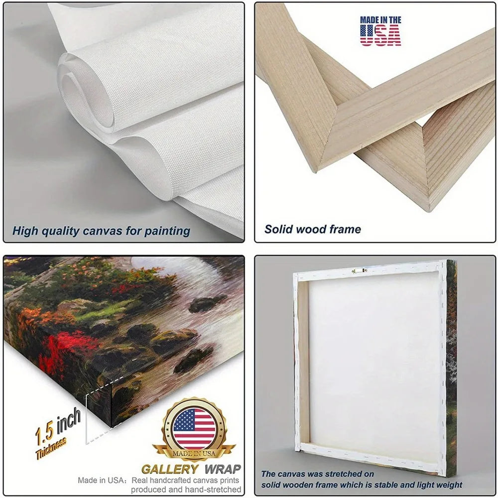 Art Deco Daffodil Canvas Artwork With Exquisitely Crafted TimberFrame InteriorSpaces