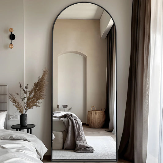 Antok Rectangular Floor Mirror With Stand For Bedroom And Living Room Cloakroom Decor