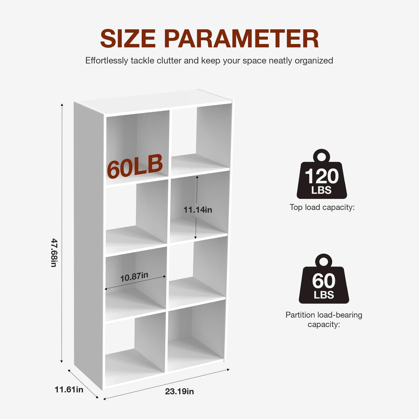 JHK Wooden Cube Storage Organizer Bookcase For Living Room