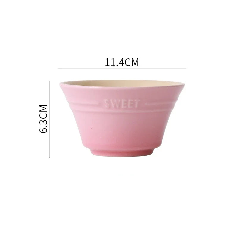 Porcelain Rainbow Ceramic Bowl For Ramen Noodles Serving