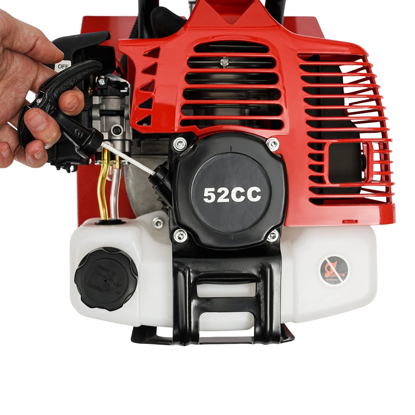 Bymaocar Gasoline Garden Tiller 2 Stroke Cultivator 1700W