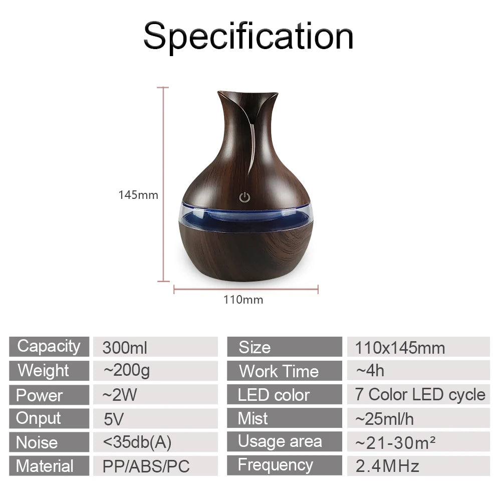 Miflame Air Humidifier Mood LED Diffuser USB Rechargeable