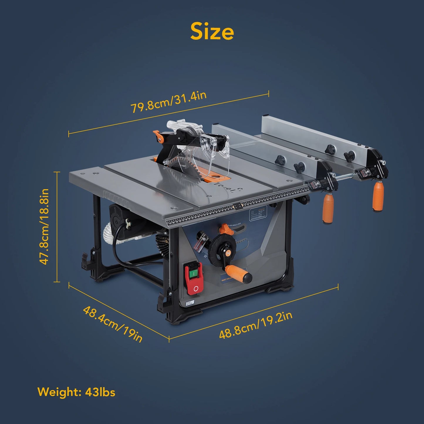 HobbyLane 2000W Table Saw With Vacuum Function For Professionals