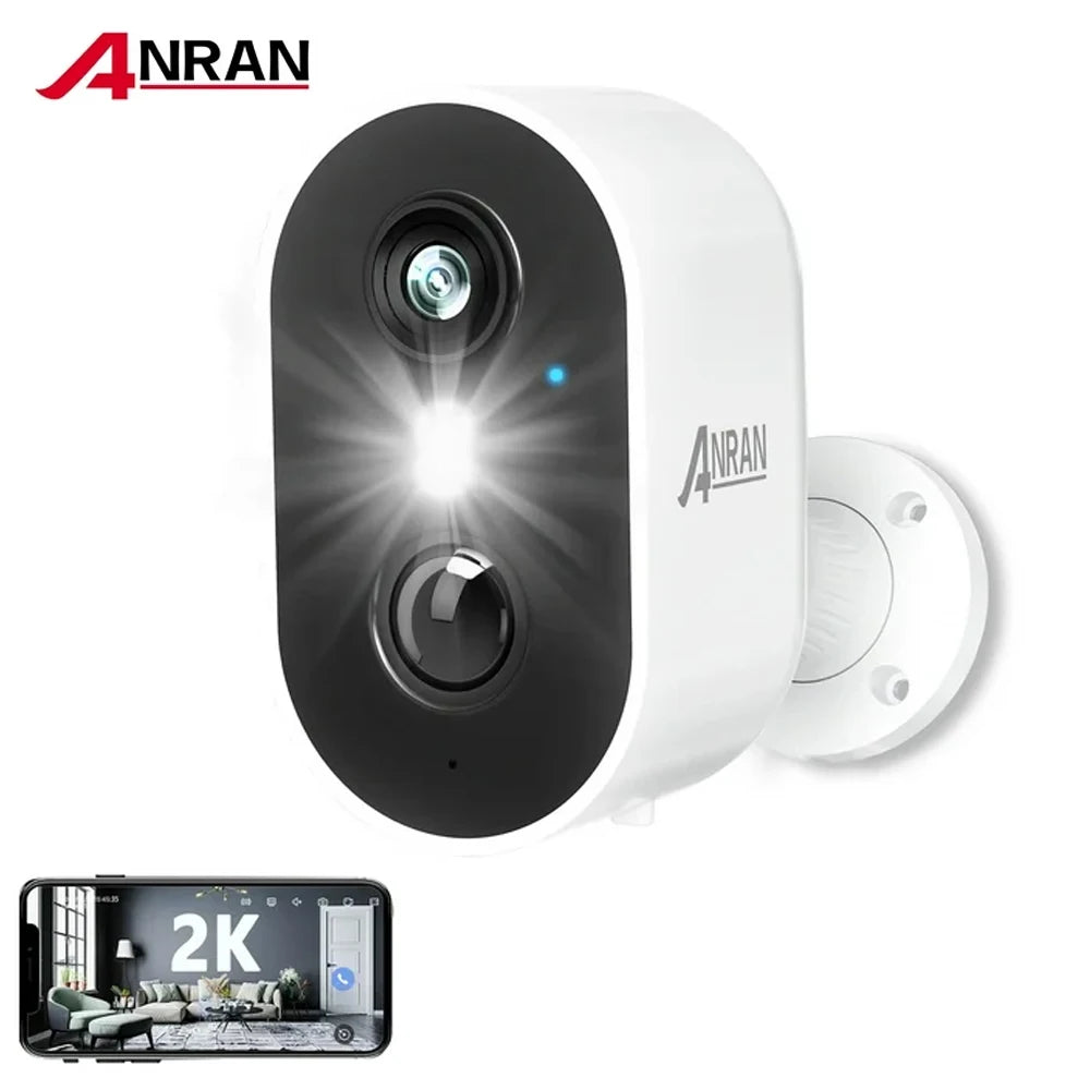 ANRAN 2K Rechargeable Battery Camera 2.4G WiFi Surveillance