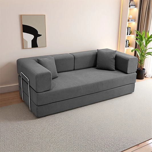 Foldable Sofa Bed With Removable Backrest Two-Seater Living Room