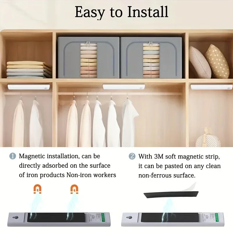 Under Cabinet Motion Sensor LED Lights Rechargeable Battery Operated