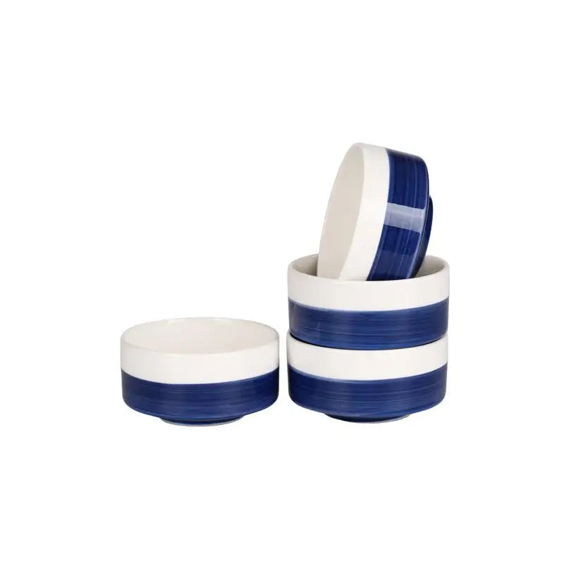 NONED Set Of 4 Ceramic Bowls Microwave And Dishwasher Safe