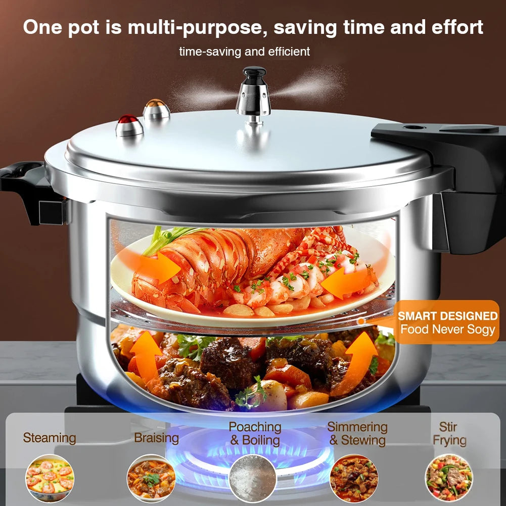 Stainless Steel Pressure Cooker With Steaming Plate For Stovetops