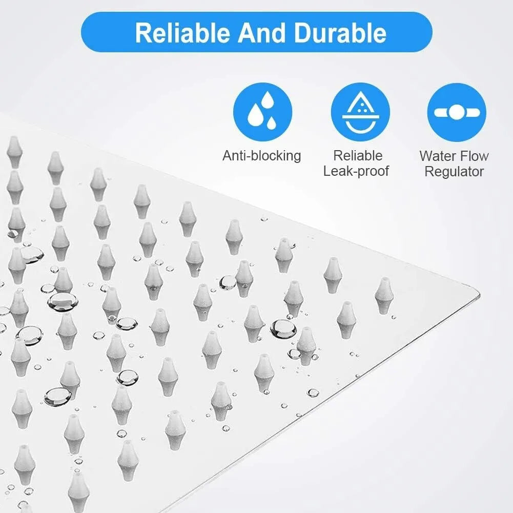 Shower Head Combo Industrial-Grade High-Flow Extension Arm Shower Multi-Function-System Handheld-Spray