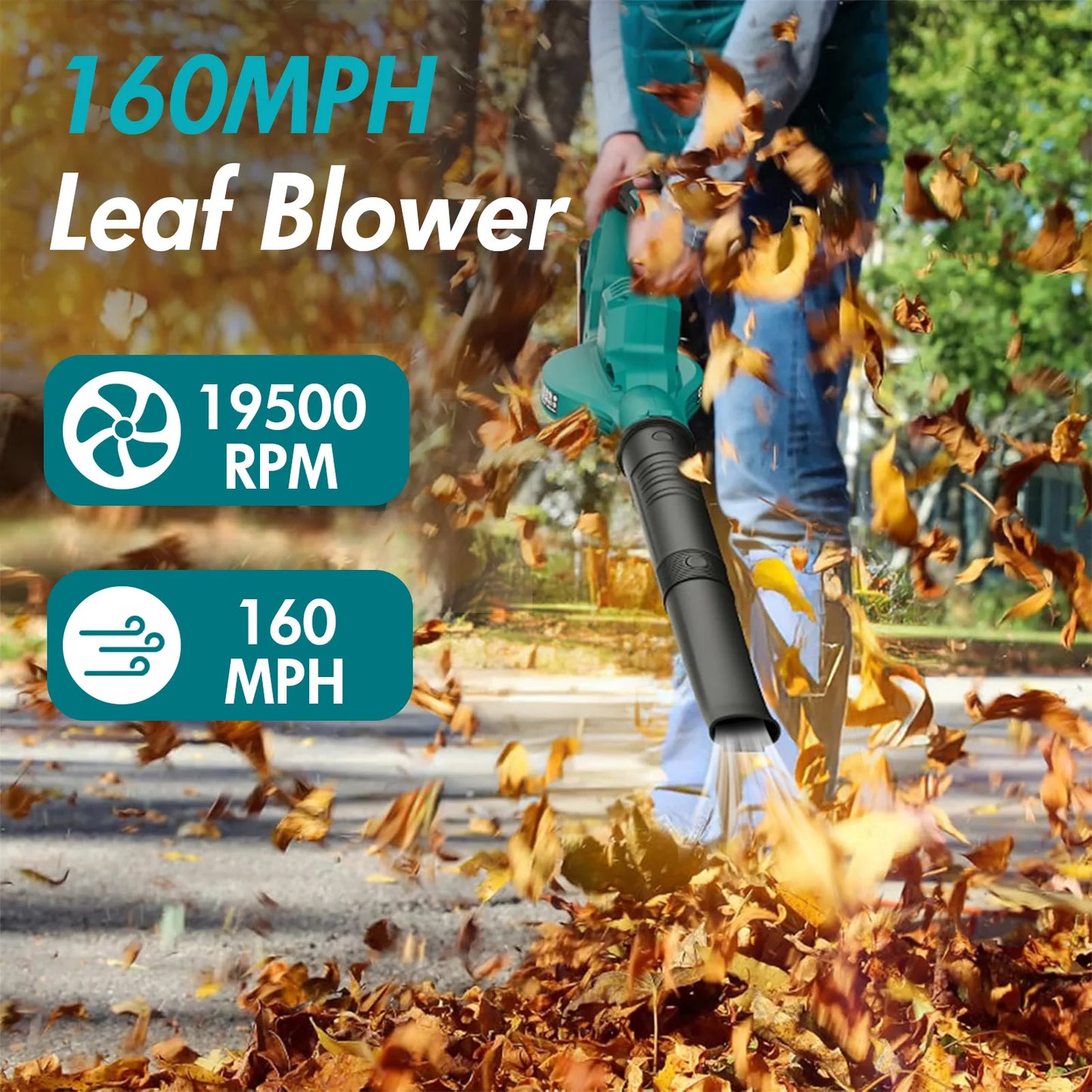Cordless Leaf Blower 160MPH Lightweight Handheld