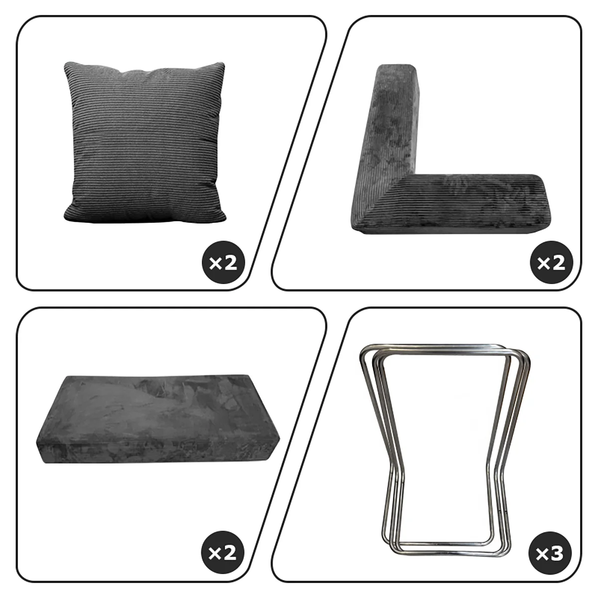 Foldable Sofa Bed With Removable Backrest Two-Seater Living Room