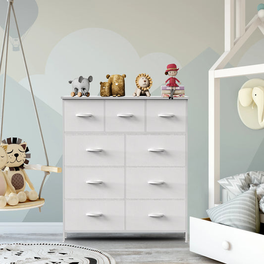 JHK Dresser Wardrobe With 9 Fabric Storage Drawers